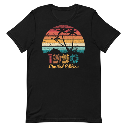 Retro Unisex T-Shirt - Summer Beach 1990 Limited Edition Black