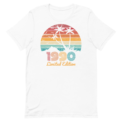 Retro Unisex T-Shirt - Summer Beach 1990 Limited Edition White