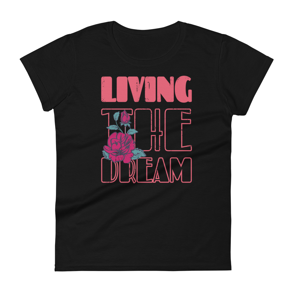 Retro Women's T-Shirt - Living The Dream Black